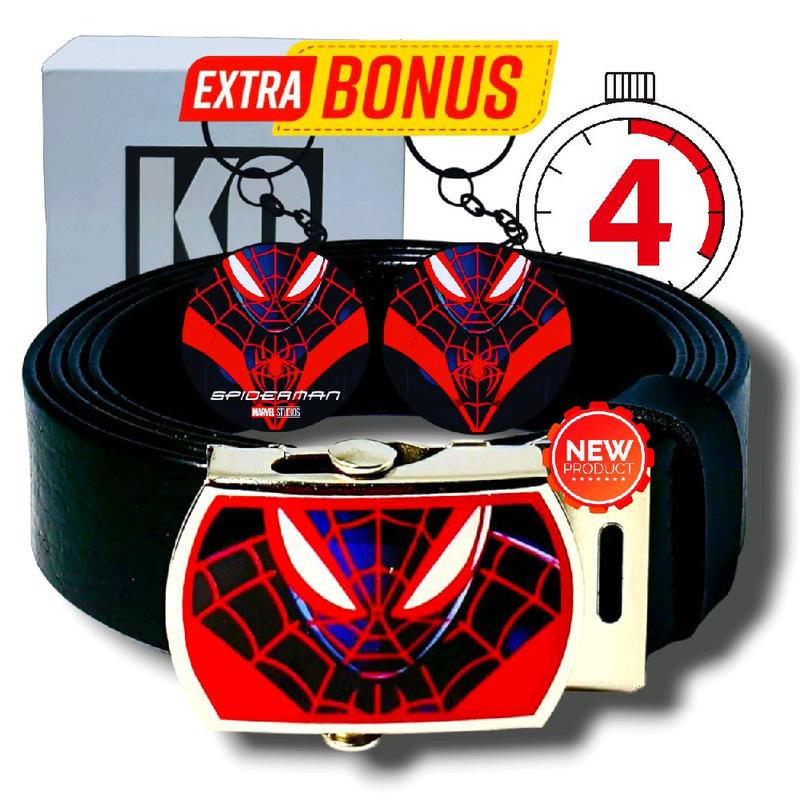 Sabuk anak TK SD/Ikat pinggang anak TK SD karakter Spiderman 04.Bahan Tali kulit PU berkualitas.Trendi dan kekinian untuk fashion. kids 5