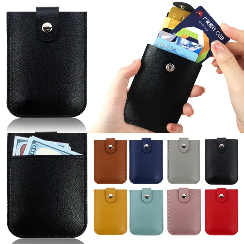 PU Leather Wallet,Drawing Pull Credit Card Holders Purse Cards Container