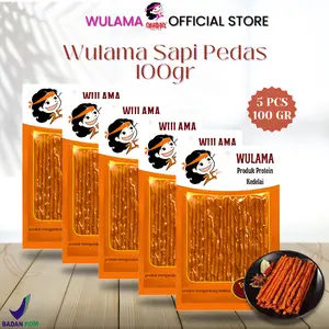 [PROMO SUDAH HABIS!!!] BPOM PAKET 5 pcs WULAMA Vegetarian Pedas Sate Kulit Tahu 100gr Food Spicy Snacks