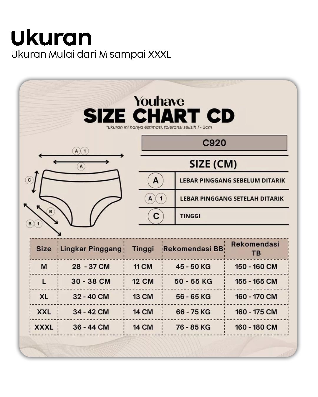 YOUHAVE X TOKO MAMA GIGI  PAKET 6 PCS CELANA DALAM SEAMLESS PANTY CD  PAKAIAN DALAM WANITA PEREMPUAN C920 Katun Pendek