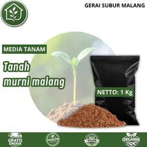 GERAI SUBUR MALANG Tanah Murni Malang Netto: 1 Kg / Media Tanam Organik Super Subur