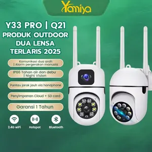 Yamiya Q21 & Y33 CCTV Outdoor Full HD 1080P IP67 Kamera Mini Tersembunyi Tanpa Kabel dengan Komunikasi Dua Arah & Night Vision Garansi 1 Tahun