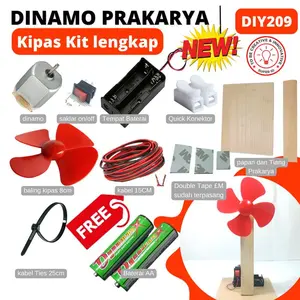 Kds-001 Diy Kit Edukasi Rangkaian Dinamo Kipas Angin Mini Kipas Kit Kipas Edukasi Edukasi Dinamo Mainan Edukasi Anak Edukasi Sain Dan Teknologi Toys Alat