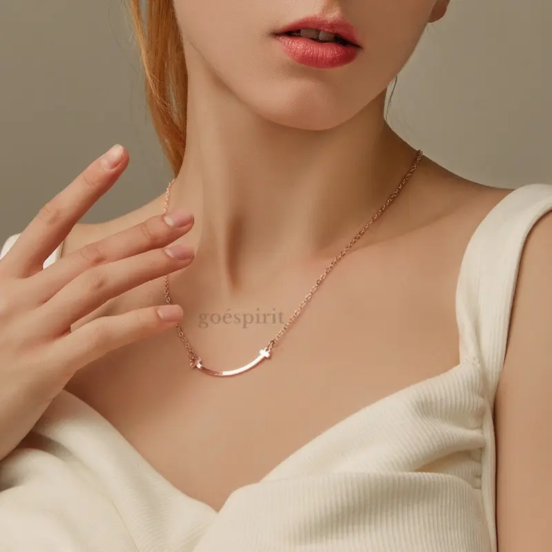 Evariste Necklace / kalung titanium smile 0