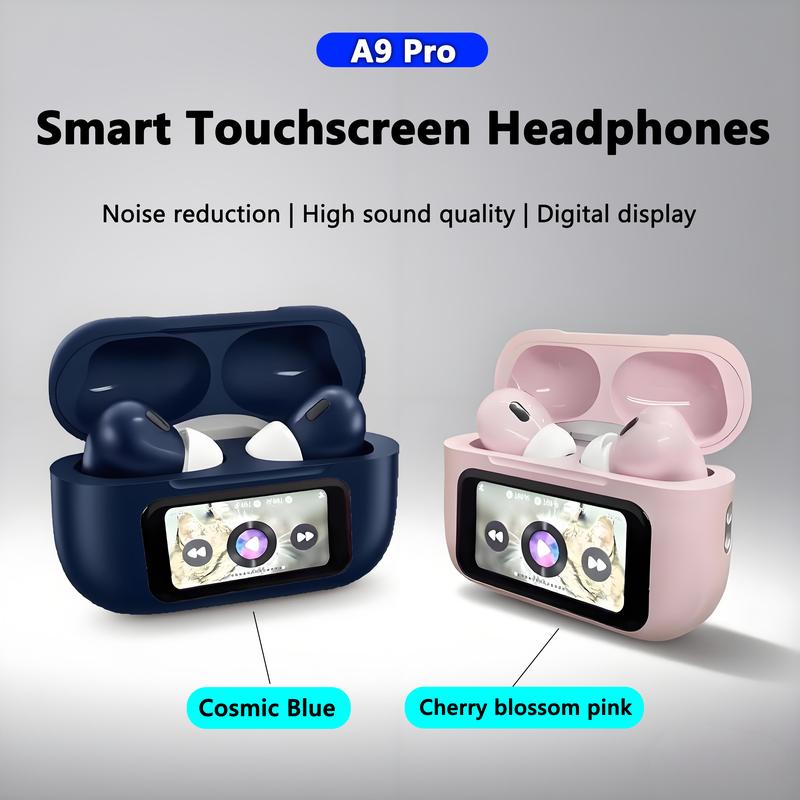  Tai Nghe Nhét Tai Nghe Bluetooth 5.4 Không Dây A9 Pro Có Micrô Khử Tiếng Ồn ANC Tai Nghe Cuộc Gọi Màn Hình Cảm Ứng LED Siêu HD Điều Khiển Tai Nghe Nhét Tai 