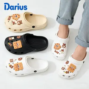 Darius Sandal Wanita  Casual Wanita & Pria Shoes Sendal Baim  Model Fuji & Clog Korea Kekinian  Selop Casual Nyaman Selop Karet