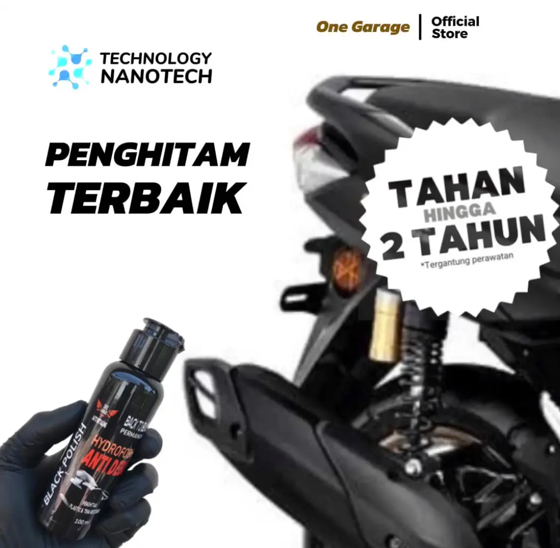 Back To Black Teknologi Japan - Trim Restorer Penghitam Body Motor dan Mobil Permanen Daya Tahan 2 - 3 tahun Termurah Ban Car