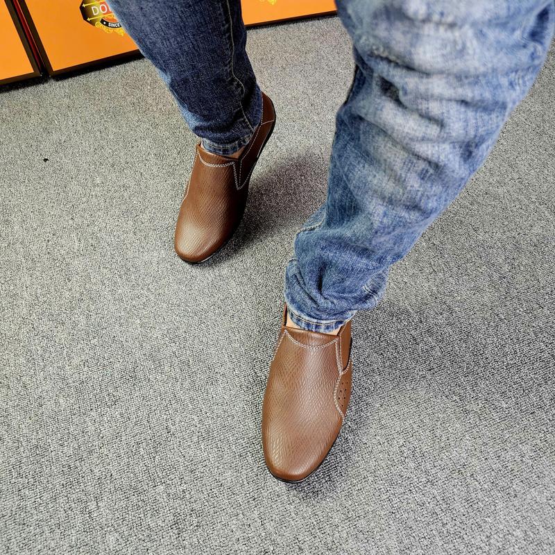 Giày Lười Nam, Giày Da Nam Cao Cấp Thiết Kế Chống Nhăn, Chống Thấm Nước, Chống Trày Xước, Đế Chống Trơn Trượt Mang Êm Chân D.G7L