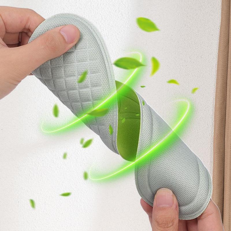 Product Introduction of 1 Pair Memory Foam Insoles Men Women Nano Deodorization Insole Sweat Absorption Sports Running Insoles 22