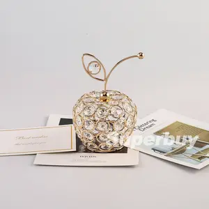 Crystal Nanas Pear Apple Pajangan Swarlovsky Pir Nanas Apel Ornamen Kristal Buah Dekorasi Ruang Tamu Kristal