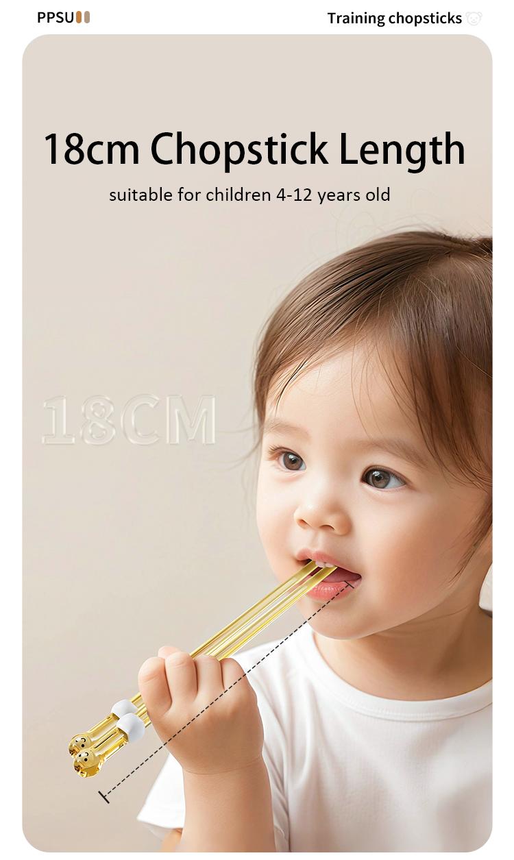 Product Introduction of Kids Chopsticks, Cute Cartoon Design, PPSU Reusable Toddler Chopsticks For Daily Use 5