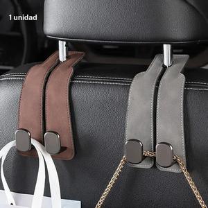 Gancho de Almacenamiento para el Respaldo del Asiento de Coche, 1 Unidad de Gancho Oculto de Cuero PU, Ganchos Multifuncionales, Accesorios para el Interior del Coche, Organizador de Coche.