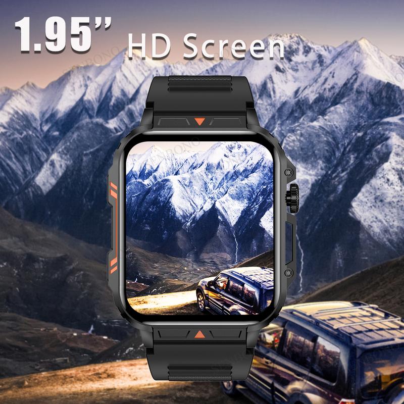 Senbono - đồng hồ thông minh nam 2024, 1,95 inch, Bluetooth , cuộc gọi, IP68, không thấm nước, thể thao, theo dõi sức khỏe 4