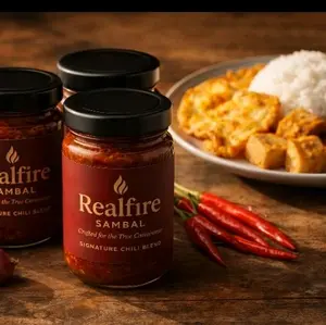 Realfire Sambal Baby Cumi 170 gr - Sambal Pedas yang Nikmat