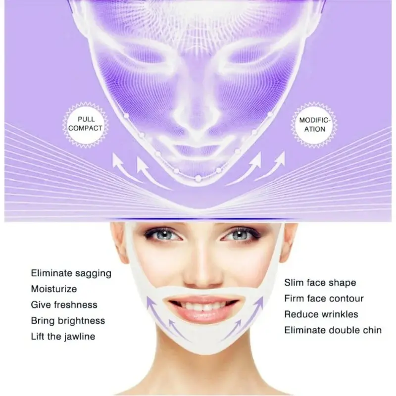 Facial Shaping Bandage V-Face Lifting And Tightening Bandage Improving Facial Lines Double Chin Women's Mask 2