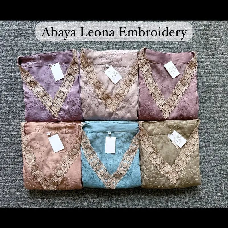 Abaya Leoni Kain Silk Embroidery 8