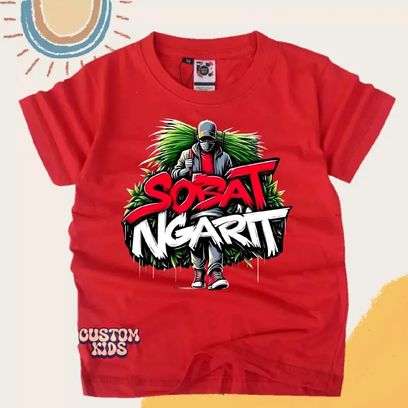(FREE NAMA) Kaos anak pakaian anak sobat ngarit 2