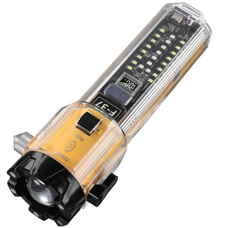  Đèn pin cứu hộ ngoài trời đa năng F-37 đèn LED laser siêu sáng 