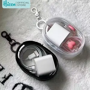 Hieen Pouch Multifungsi Bag Transparant Mini Tas Charger Adapter Kabel CP01
