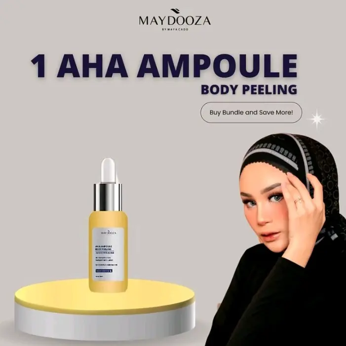 MAYDOOZA - AHA Ampoule Body Peeling - Serum Kuning Perontok Hitam Perawatan Pencerah | Exfoliating Mencerahkan Tubuh Niacinamide Glycolic 1