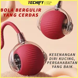 Bola kucing otomatis, bola kucing pintar, anak kucing secara otomatis menghindari latihan fisik hewan peliharaan kucing/anjing, mainan kucing elektrik