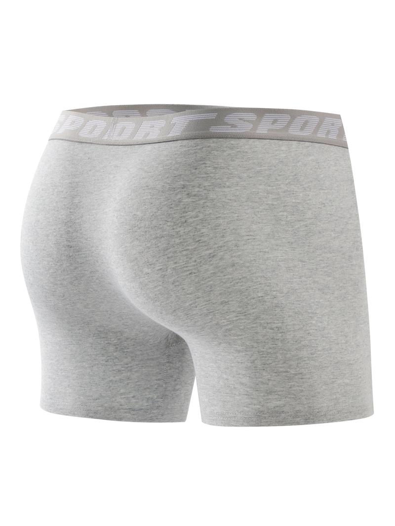 Product Introduction of 1/4 pack men's long boxer briefs, athletic fitness leggings, breathable and comfortable boxers 4