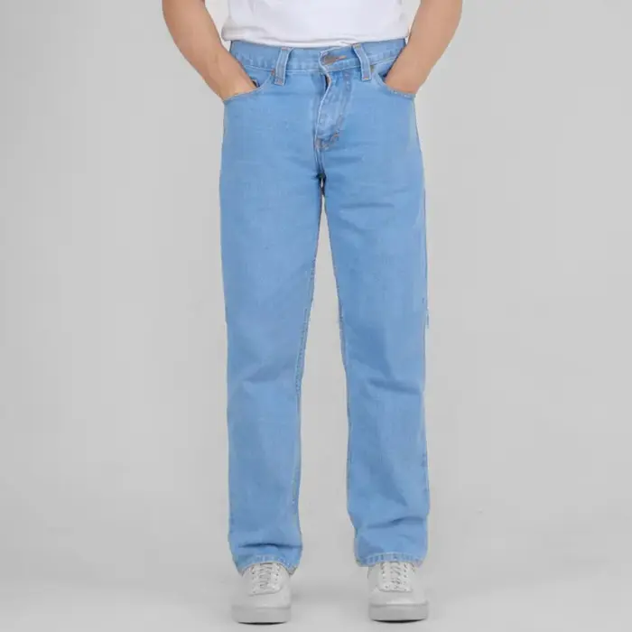 CELANA JEANS PRIA STANDAR REGULER PREMIUM 27 sampai 38 bisa COD Denim Lembut Straight Fit Dewasa Panjang Slim Hitam