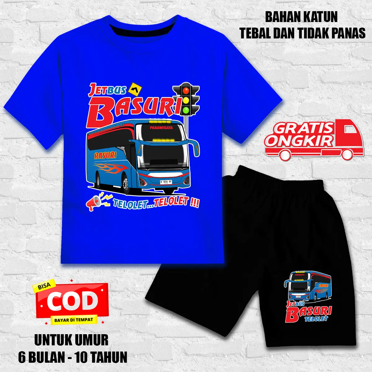 setelan anak laki laki / setelan anak perempuan / set baju kaos pendek anak 37