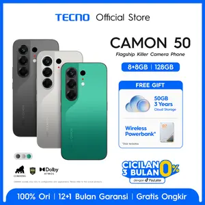 [NEW] [SUPERZOOM FLASHSNAP] TECNO CAMON 50 8GB+8GB*/128GB, 50MP Sony + 8MP Ultra Wide, 32MP Front Camera, 1.5K 144Hz AMOLED, Mediatek Helio G200 Ultimate , IP69K, 45W Ultra Charging, camon50
