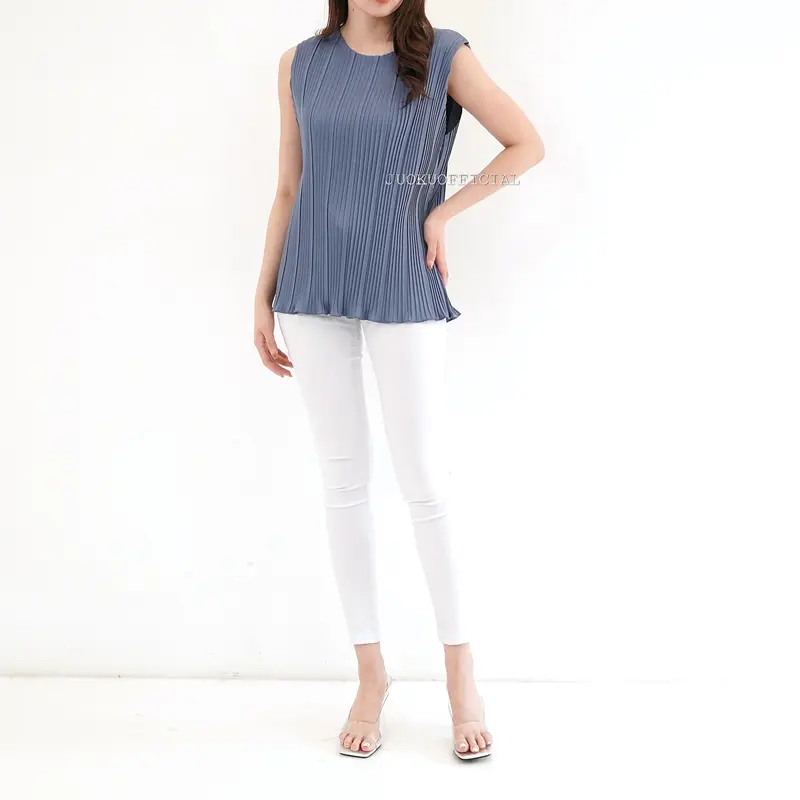 Atasan Plisket BB Wavy Tanpa Lengan / Baju Plisket / Tanktop Plisket / Pleated Top 2