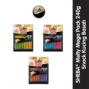 [SPECIAL LIVE] Sheba Melty Mega Pack Snack Kucing Basah 240 gr - Isi 20