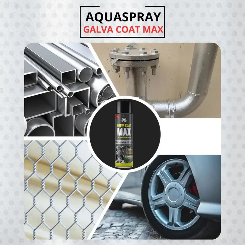 Aquaspray - Galva Coat Max - Cold Zinc Galvanizing Spray Hotdip - Cat Galvanis / Cat Anti Karat (1pcs) Besi Baja Seng 1