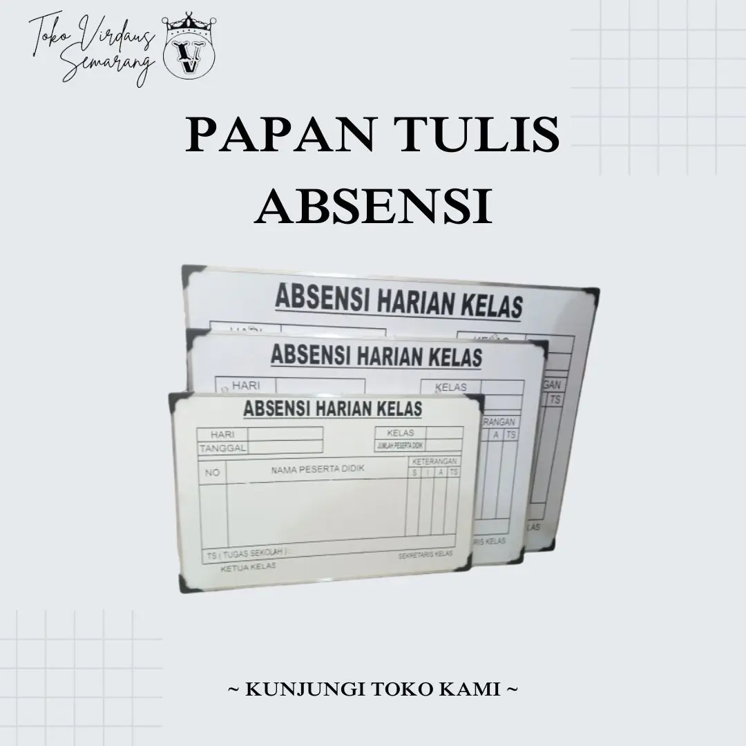 Papan Tulis Absensi Harian Kelas Sekolah| Whiteboard Stationery