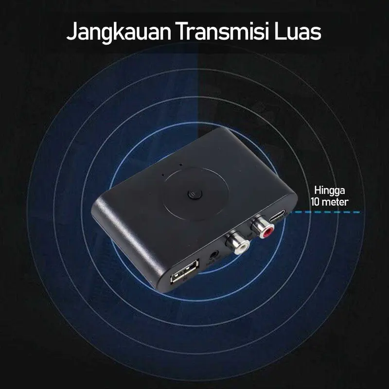 Audio Bluetooth 5.2 Receiver Adapter 3.5mm I Penghubung Bluetooth Speaker - Black 3
