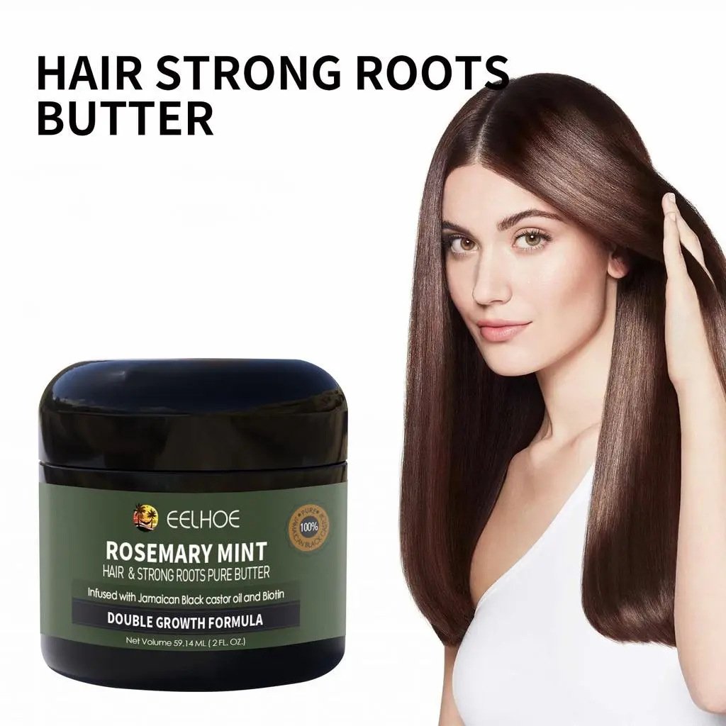 Rosemary Mint Hair And Strong Roots Butter With Biotin & Jamaican Black Castor Oil, For Stronger And Nourished Hair