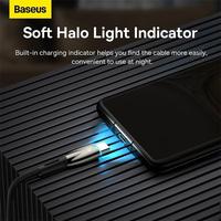 Gambar KABEL USB-A TO USB TYPE-C BASEUS GLIMMER 100W ULTRA FAST CHARGING 6A DATA CABLE QUICK CHARGE - Putih dari btgcom Kota Denpasar 5 Tokopedia