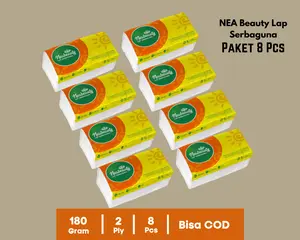 PAKET 8 Pcs TISU KOMPOR LAP SERBAGUNA NEA BEAUTY 180 gr - Lap Serbaguna Bisa Dicuci 6 - 7 Kali TISU KOMPOR TISU DAPUR