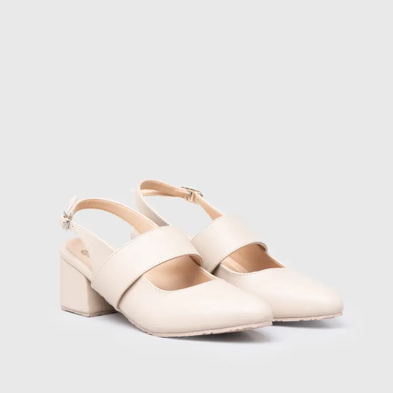 Adorable Projects - Starky Heels Ivory - Sepatu Wanita Sandal 0