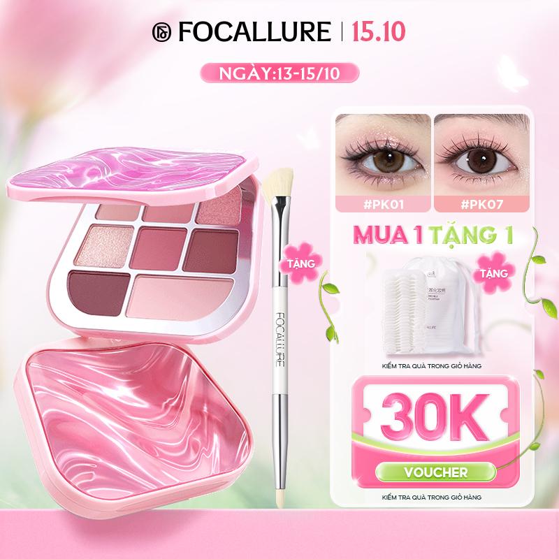 Bảng phấn mắt FOCALLURE 9.6g / 1 PC Sắc tố cao Dưỡng ẩm Chống nhòe Phấn mắt chống nước lâu trôi