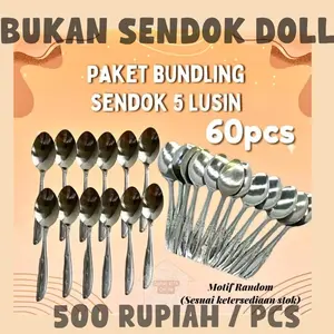 Paket Sendok 5lusin 60pcs / Paket Bundling Sendok 4lusin & Garpu 2lusin / Paket Sendok Garpu 6lusin Kitchenware Bunga