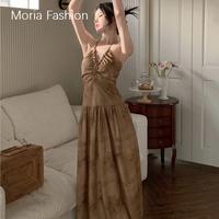 Gambar Moria QZ168 Sexy Backless Long Dress Casual Kasual / Korean Style Pakaian Woman Summer Beach Daisy Dress Motif Bunga Party Dress Vintage Wanita Tanktop Dress Panjang / Fashion Perempuan Fesyen Liburan Pantai Beach Gaun Floral Dress Tali Dress Fit and Fla - M dari Moriafashion Kab. Tangerang 4 Tokopedia