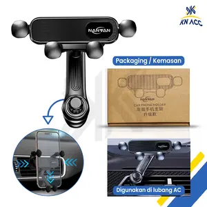 [KN ACC] NANVAN NVN-CH20 CAR HOLDER HP DI MOBIL AIRVENT GRAVITY WITH HOOK ROTATE 360 UNIVERSAL