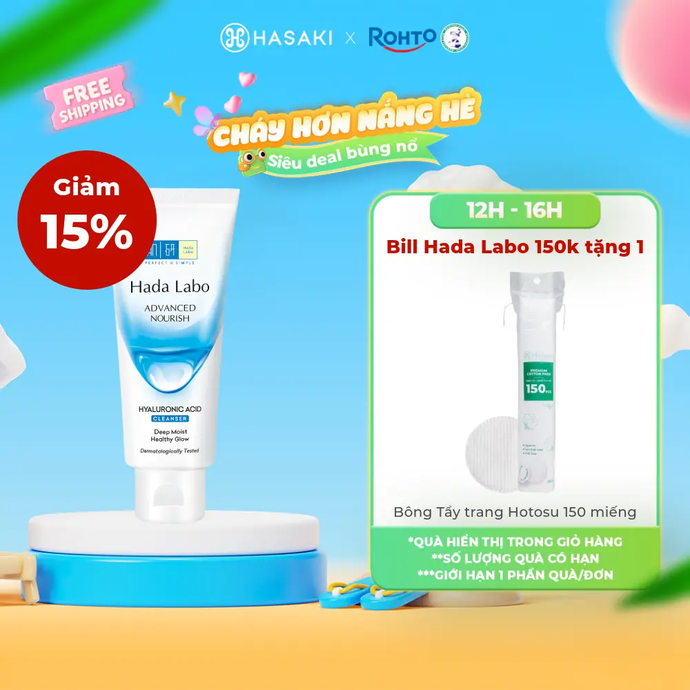 [Livestream 12H-16H] Kem Rửa Mặt Hada Labo Dưỡng Ẩm 80g | HASAKI BEAUTY