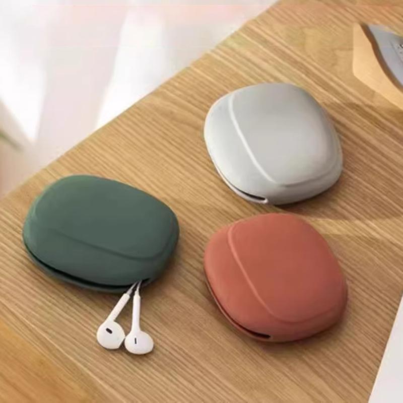 Hộp đựng tai nghe bằng silicone dễ mang theo, túi sắp xếp nhỏ gọn cho tai nghe nhét tai, tai nghe, cáp sạc điện thoại, dây dữ liệu và tiền xu, túi du lịch nhỏ bền bỉ dùng tại nhà và trong cuộc sống hàng ngày