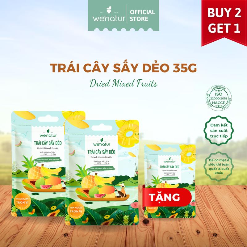 Combo 2 Trái cây sấy dẻo we'natur 35g