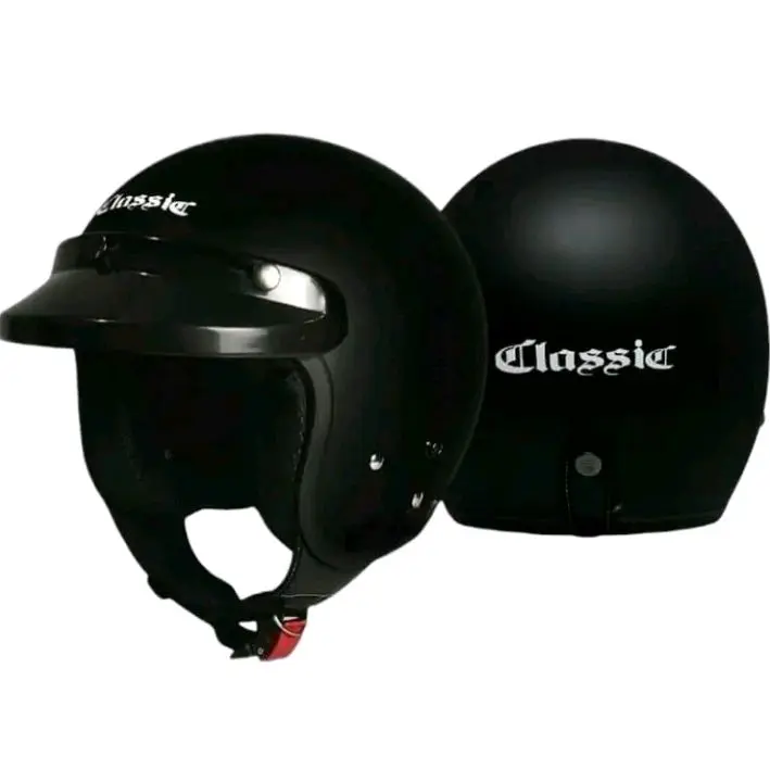 Helm BOGO RETRO DEWASA CLASSIC pria wanita Motorcycle VARIAN PET ,KACA DATAR,KACA CEMBUNG ADA