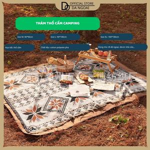 Thảm picnic Thổ Cẩm, camping, cắm trại, chất liệu cotton mềm mại, tiện lợi khi mang đi  Du Lịch Dã Ngoại DCP39