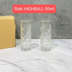 Gelas Sloki VODKA TEQUILA LIQUOR 50ml HIGHBALL/ Shot Glass Highball Vodka Tequila Liquor MKS