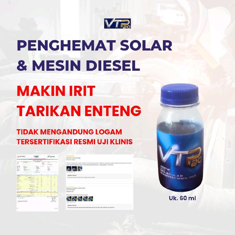 Promo Penghemat Solar Diesel Truk Traktor VTP20 60ml - Car Engine Degreaser, Tanpa Logam Mesin grease 1