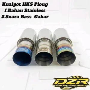 Knalpot HKS DZ9 Stainless Suara Bass Gahar Untuk Mobil Bensin&Solar
